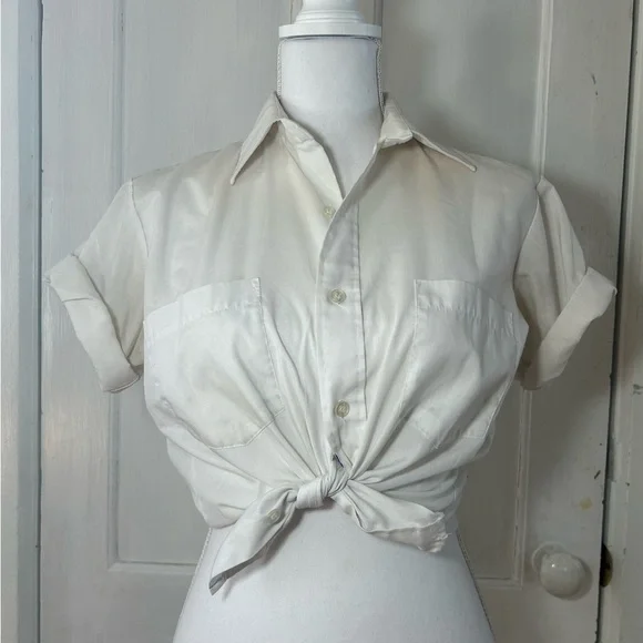 Vintage Embroidered Swing Band Short Sleeve Button Up Shirt size M/L - Picture 3 of 11